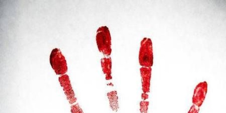 Red handprint